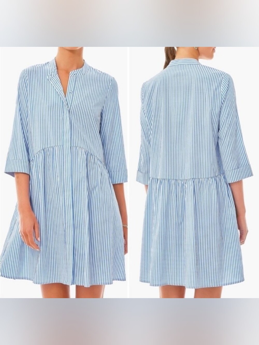 Tuckernuck Royal Dress 3/4 sleeves tiered shirt dress. Size XXS